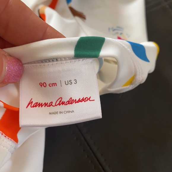 Hanna Anderson girl size 3 swimsuit top mermaids - Picture 4 of 4